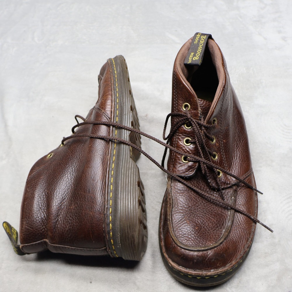 Dr. Martens Unisex 11M 12W Chukka Boots Brown Austin Leather Moc Toe AW004